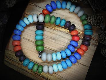 Necklace matte multicolored